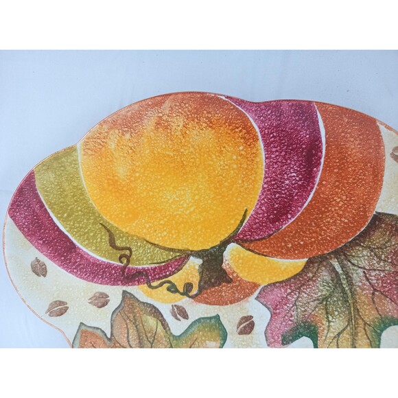Italian Fruit Tray Made In Italy Colorful Hand Painted Ceramic Serving Tray - Picture 5 of 10